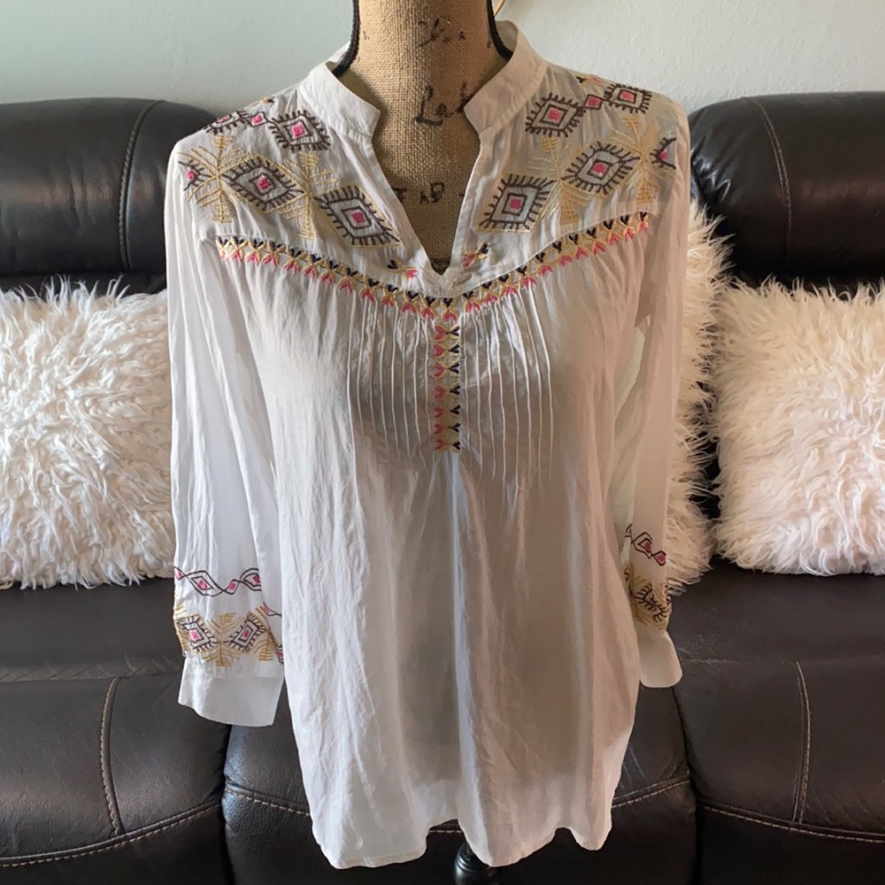 Luv luv sheer tunic blouse